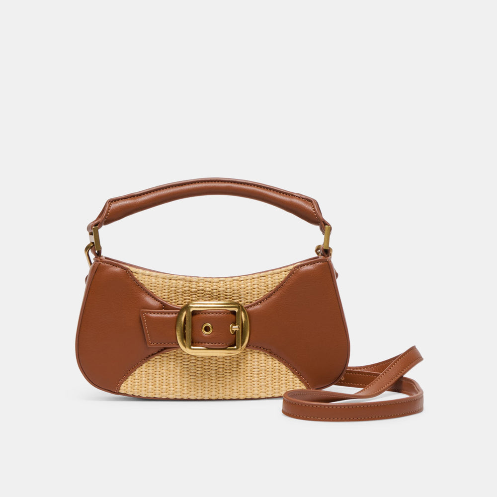 Nuala Raffia Saddle Stella Handbag / Dolce Vita