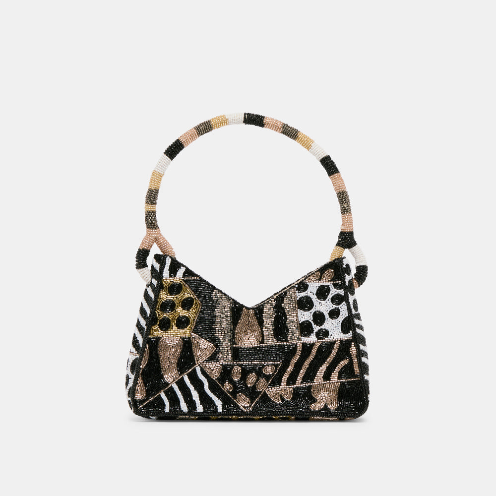 Amelia Dark Multi Beaded Shoulder Bag / Dolce Vita