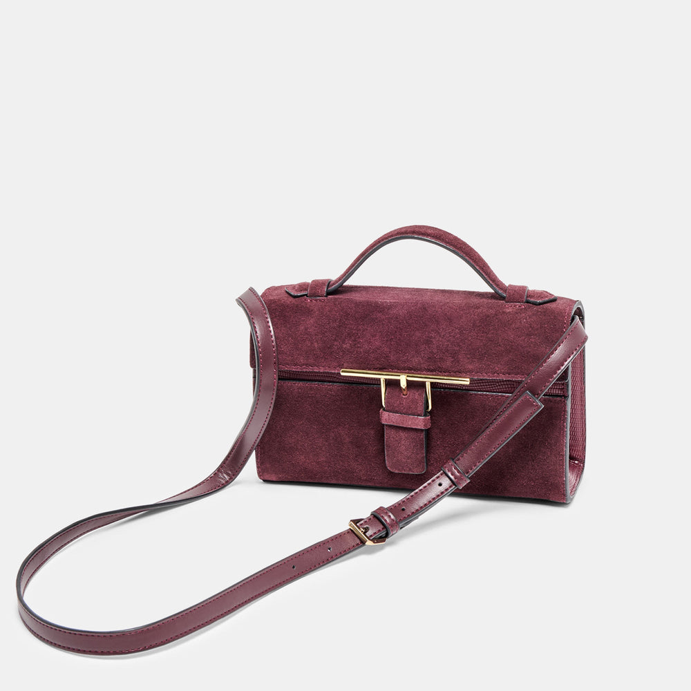 Zannone Burgundy Suede Crossbody / Dolce Vita