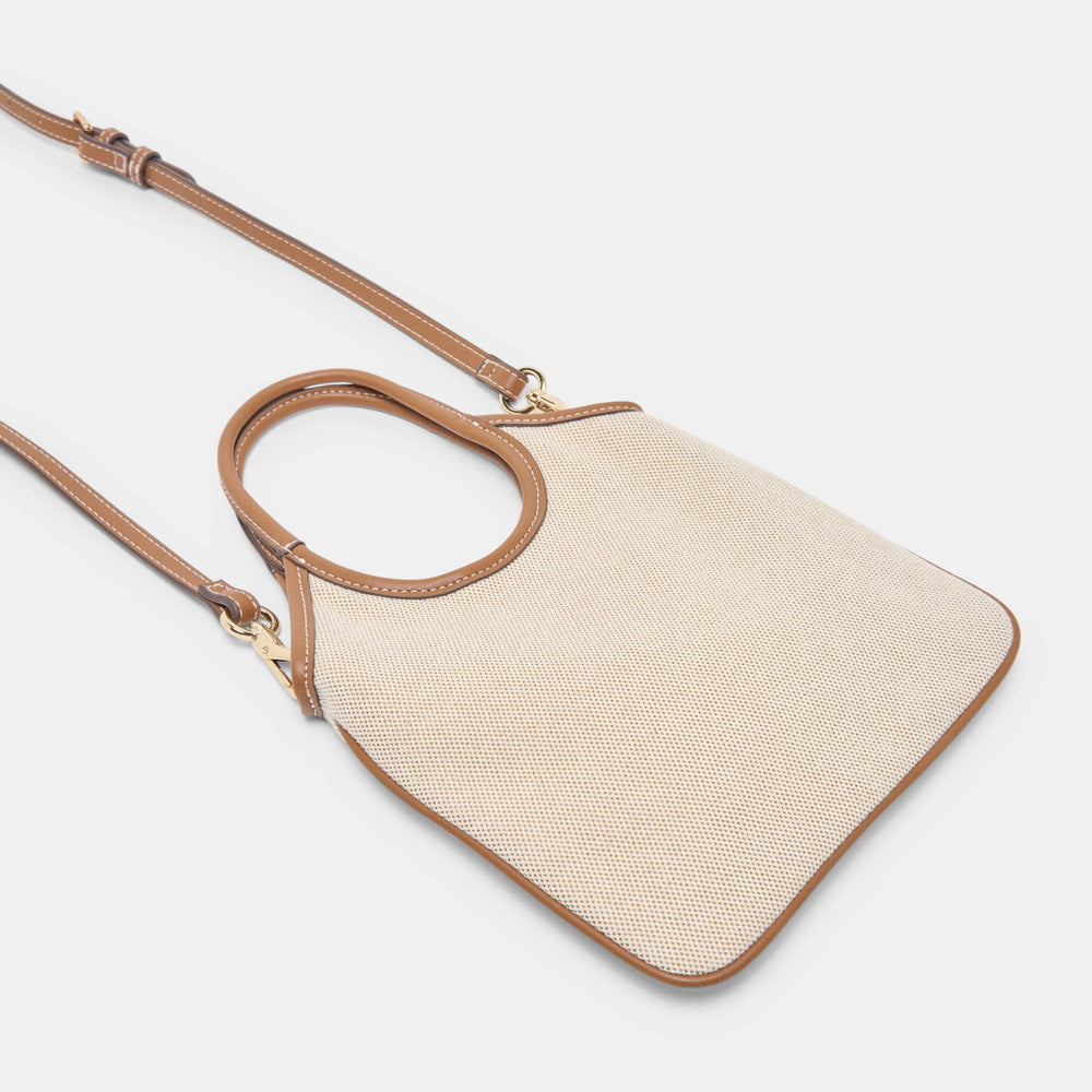 SYLVENE Natural Canvas Removable Crossbody Handbag / Dolce Vita