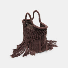 Birch Chocolate Crochet Handbag / Dolce Vita