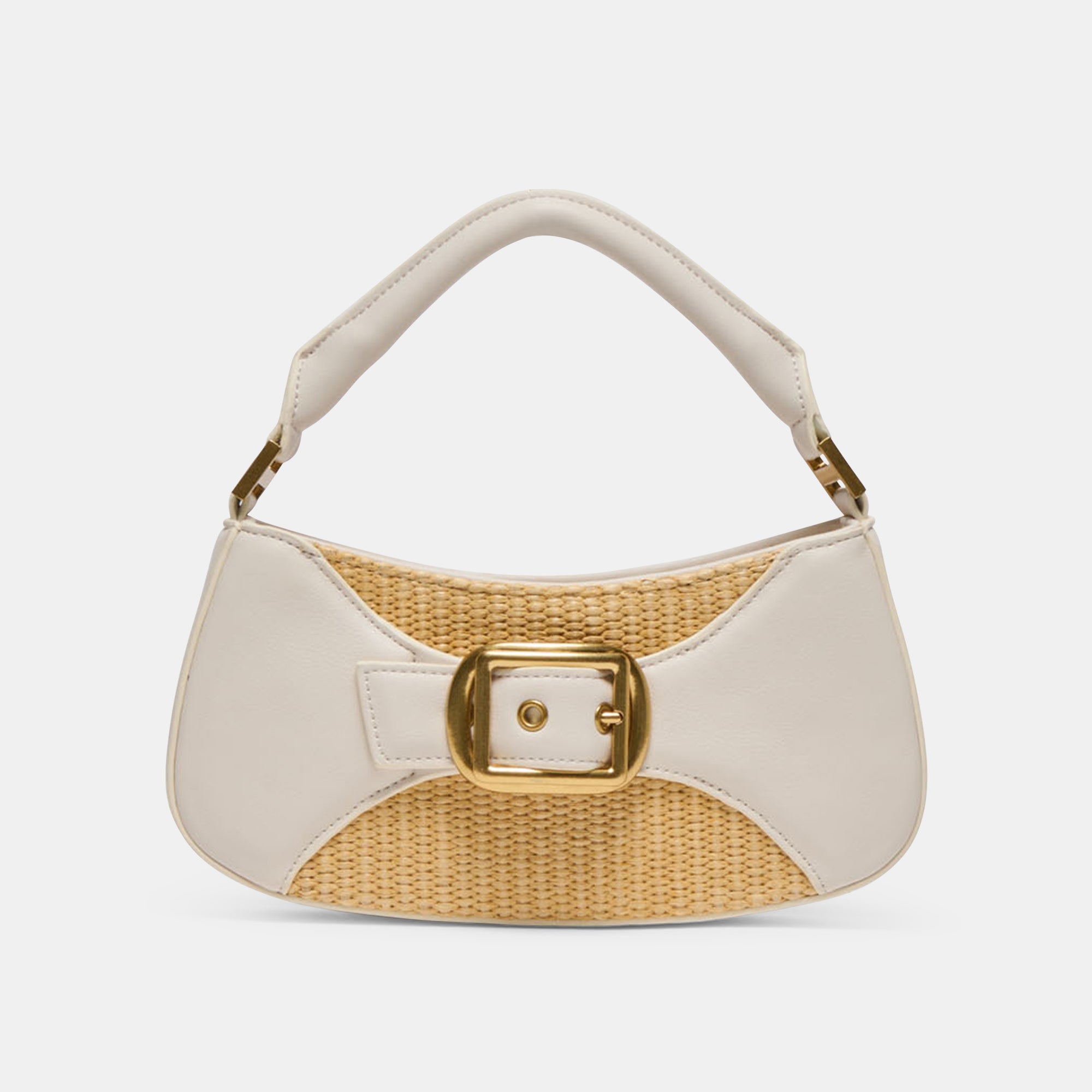 Nuala Raffia White Stella Handbag / Dolce Vita