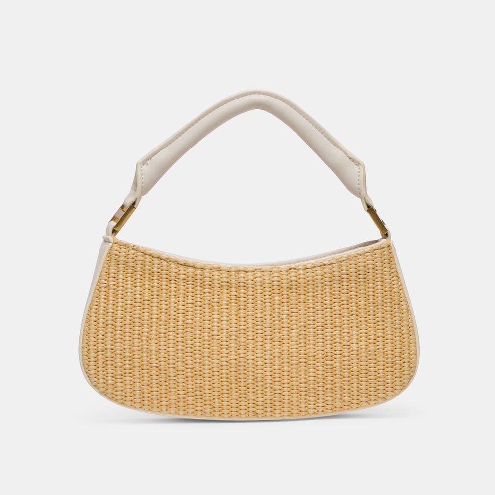 Nuala Raffia White Stella Handbag / Dolce Vita