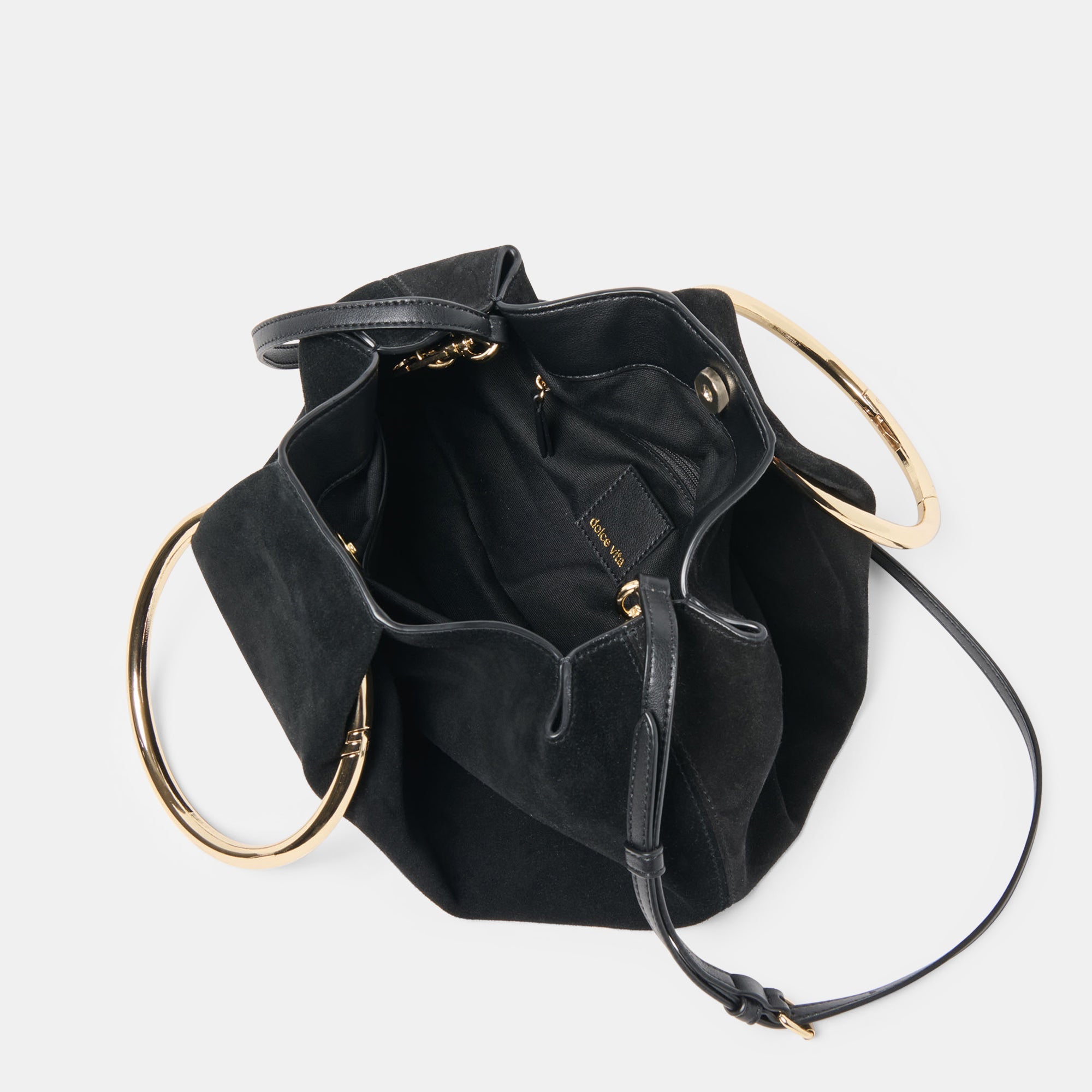 Channing Black Suede Handbag / Dolce Vita