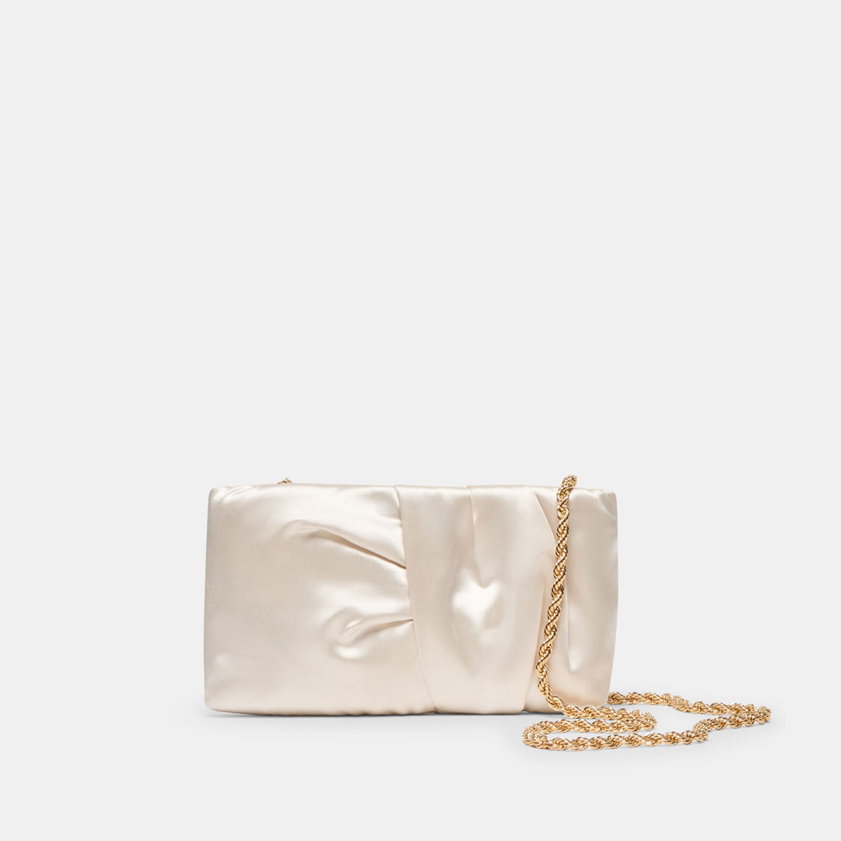 Rozey White Satin Clutch / Dolce Vita