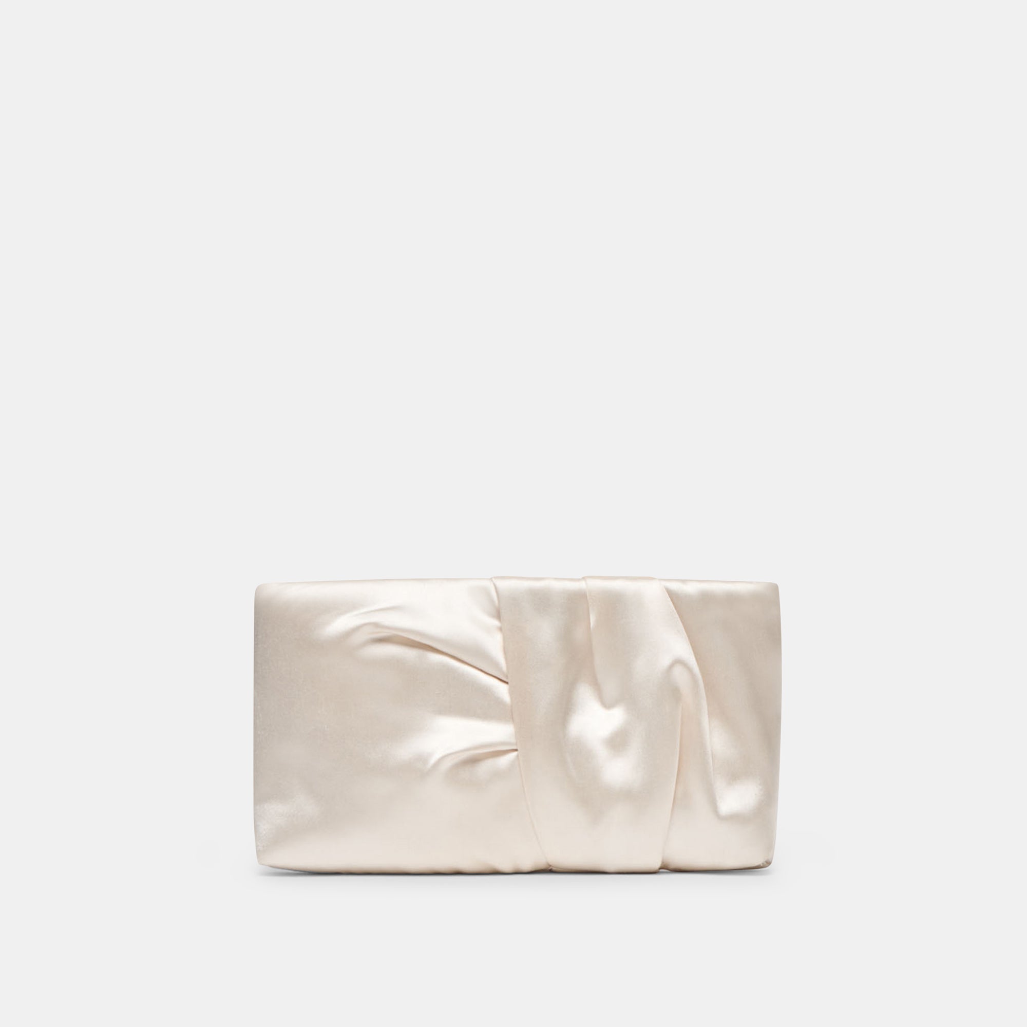 Rozey White Satin Clutch / Dolce Vita