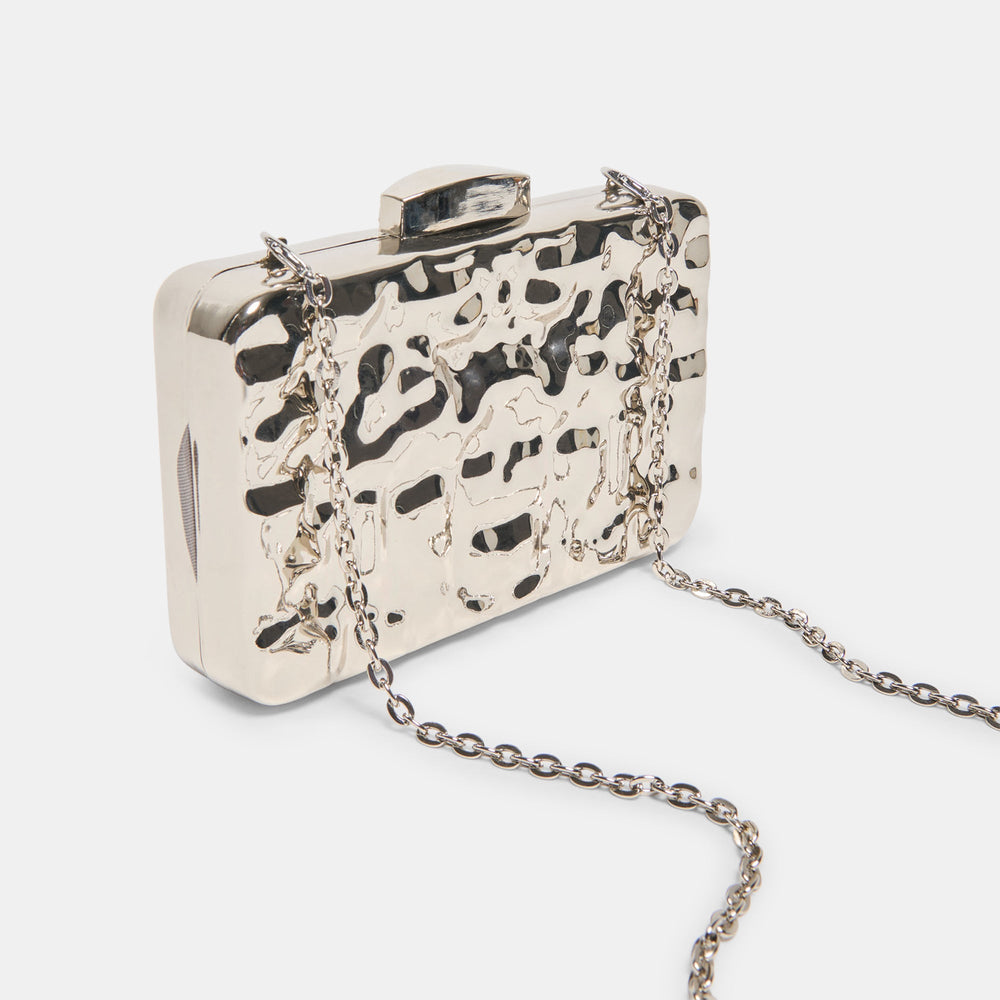 Delia Silver Metal Clutch / Dolce Vita