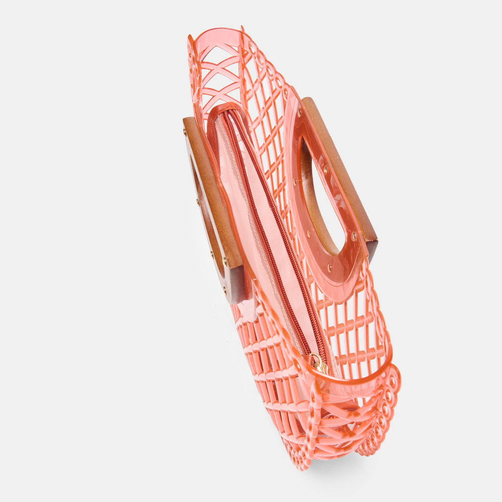 Solandra Coral Jelly Clutch / Dolce Vita
