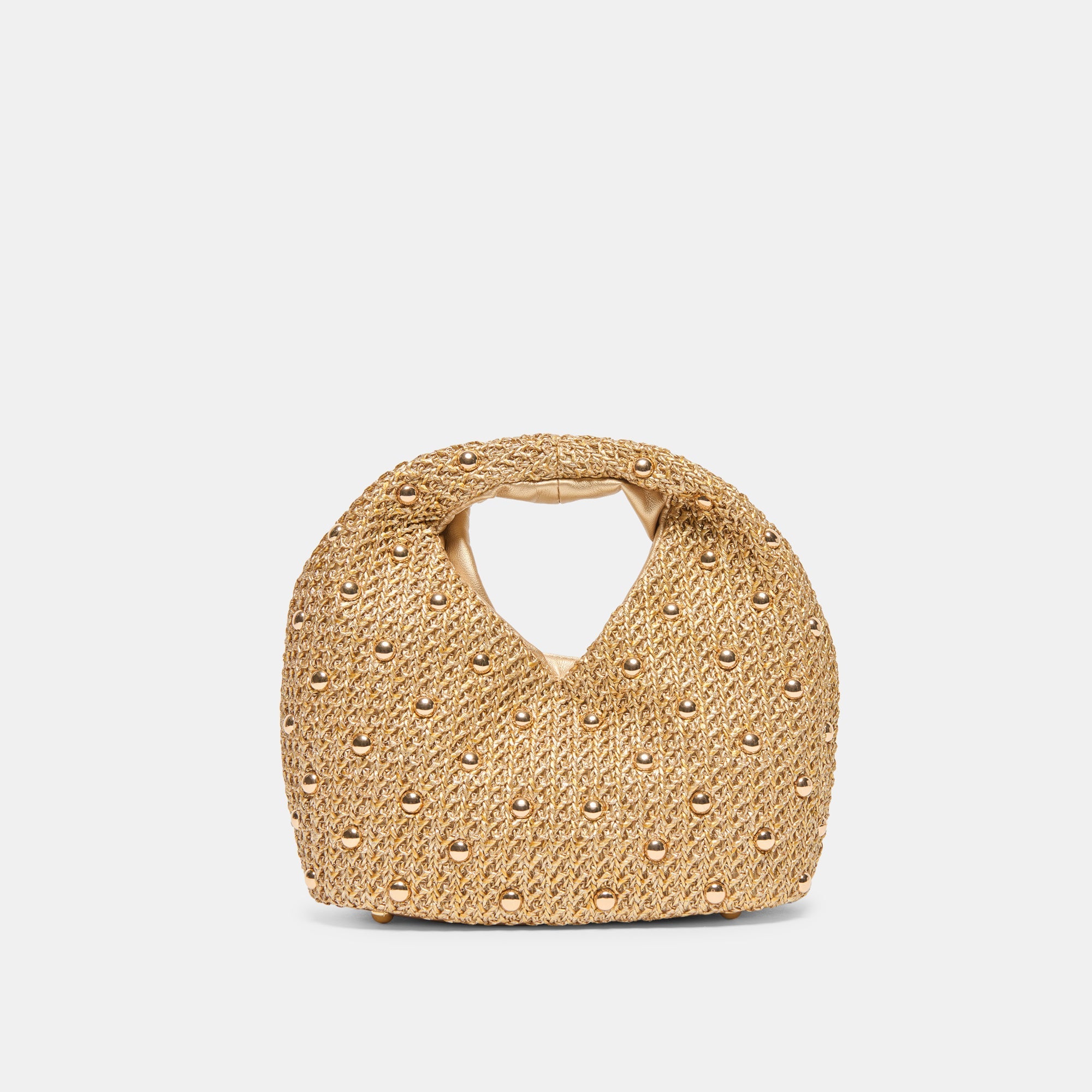 Dahlia Gold Raffia Handbag / Dolce Vita
