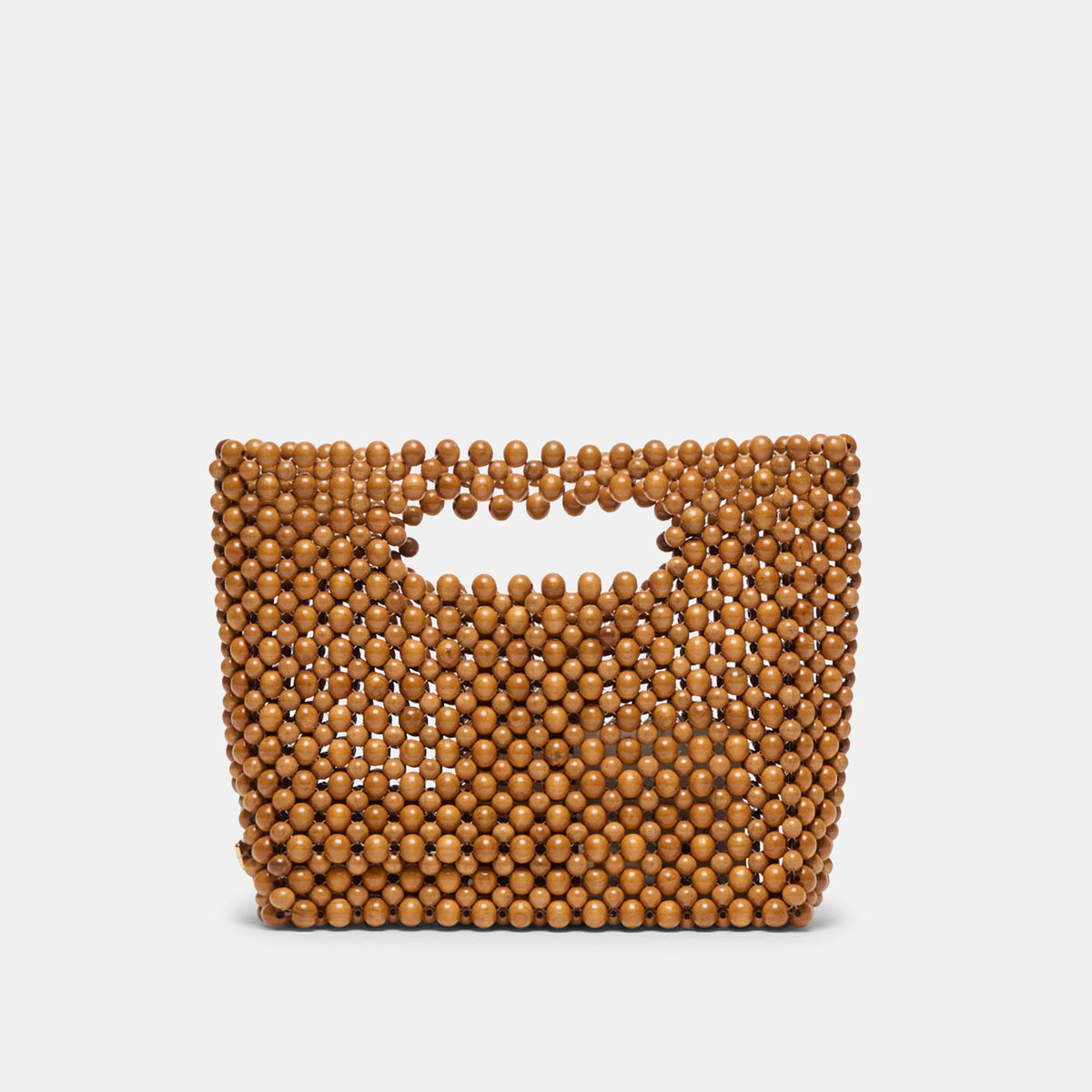 LINZY Natural Wood Top-Handle Handbag with Crossbody Strap / Dolce Vita