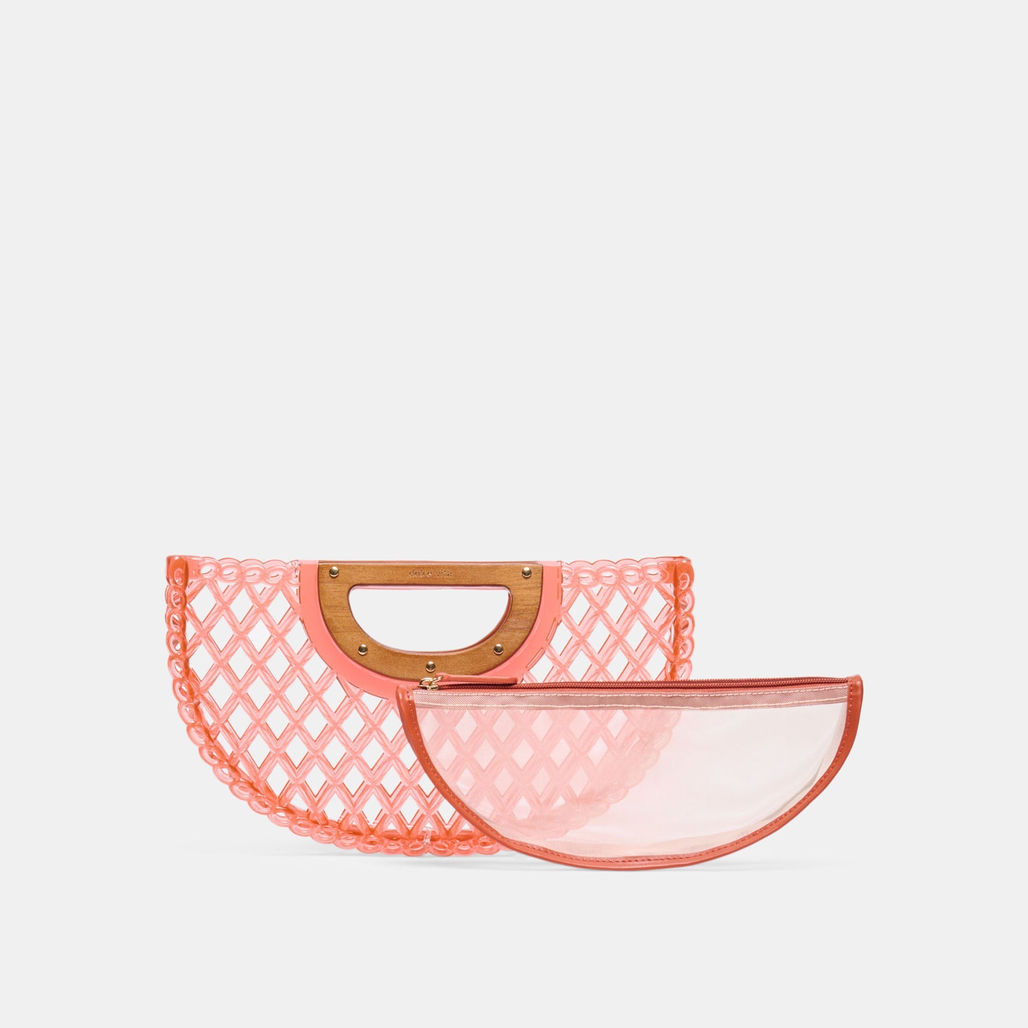 Solandra Coral Jelly Clutch / Dolce Vita