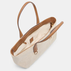 CLARINA Natural Canvas Shoulder Bag / Dolce Vita
