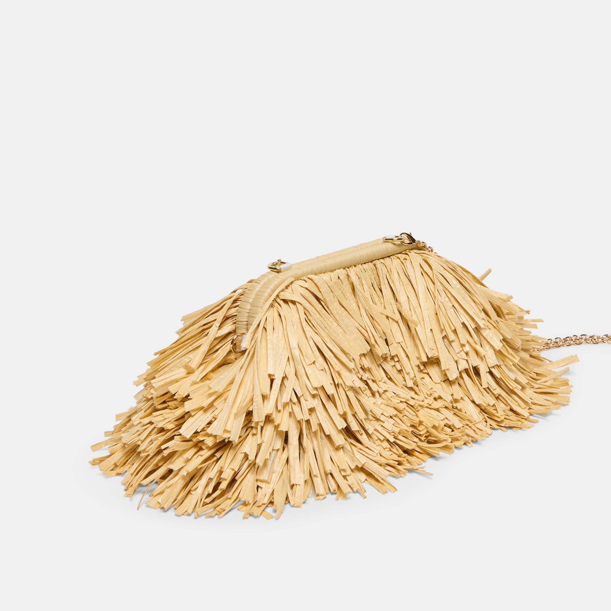Serina Natural Raffia Clutch / Dolce Vita