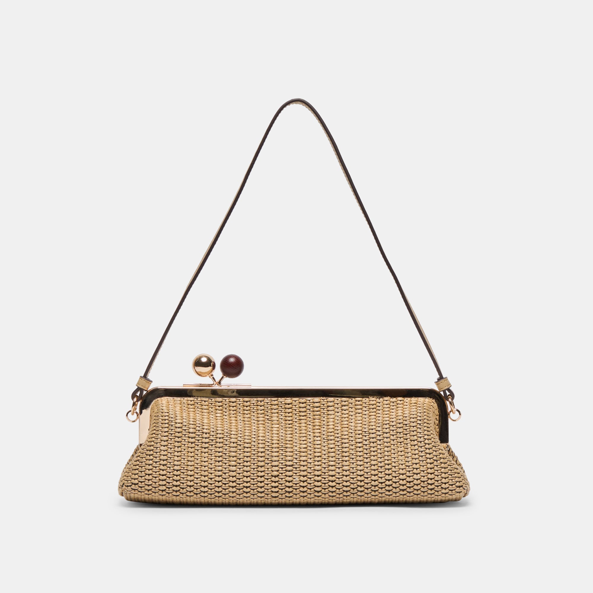 Ambriaa Natural Raffia Shoulder Bag / Dolce Vita