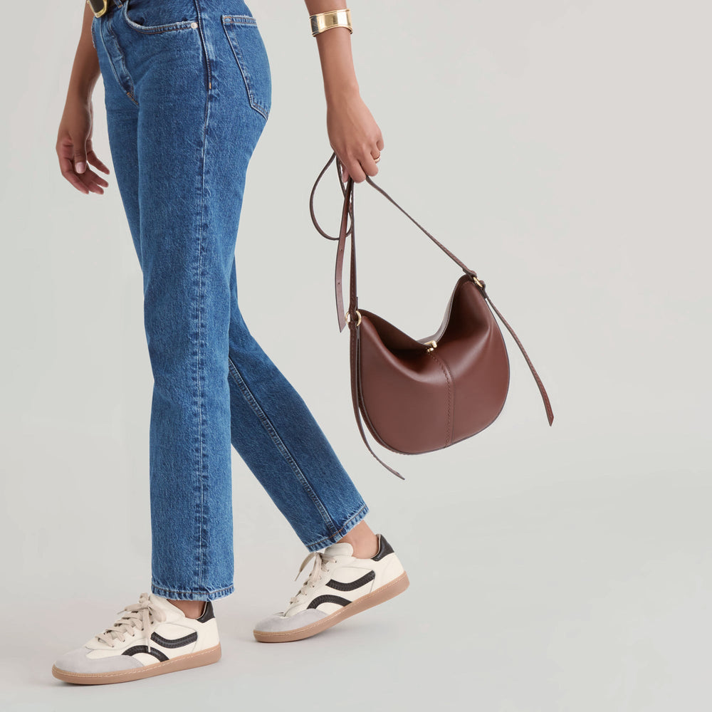 Burano Brown Leather Crossbody / Dolce Vita