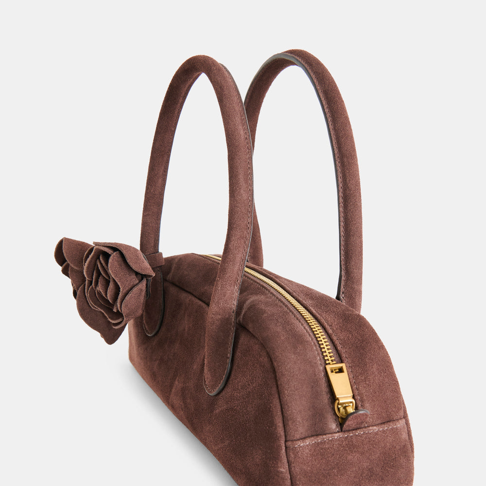 Boracay Chocolate Suede Shoulder Bag / Dolce Vita