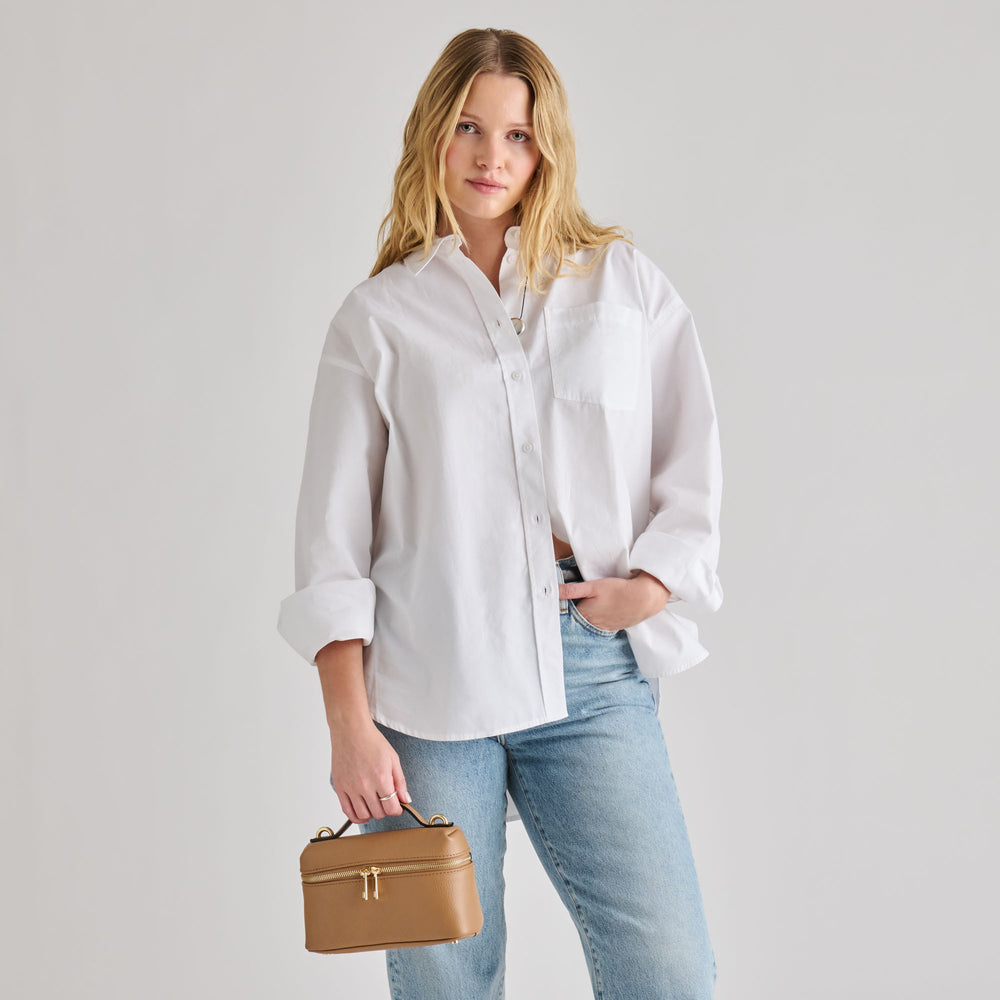 Leony Tan Leather Crossbody / Dolce Vita