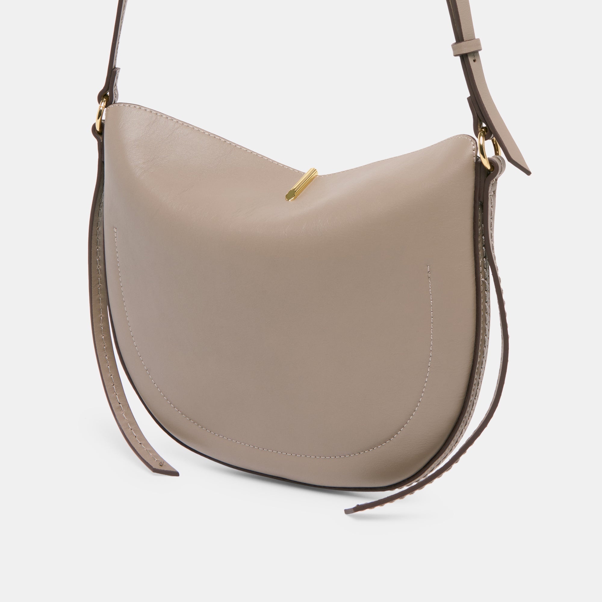 Burano Grey Leather Crossbody / Dolce Vita