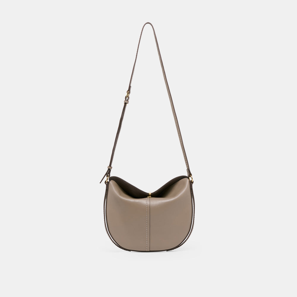 Burano Grey Leather Crossbody / Dolce Vita