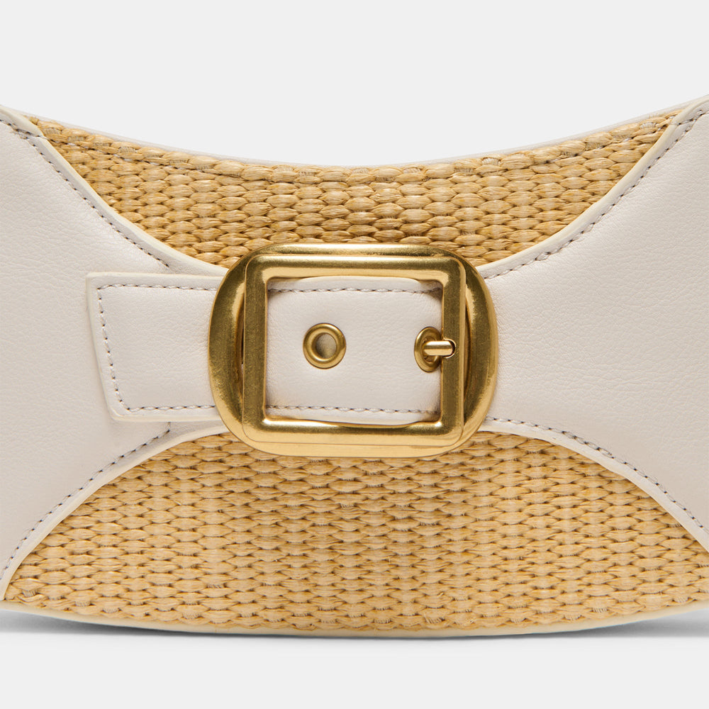 Nuala Raffia White Stella Handbag / Dolce Vita