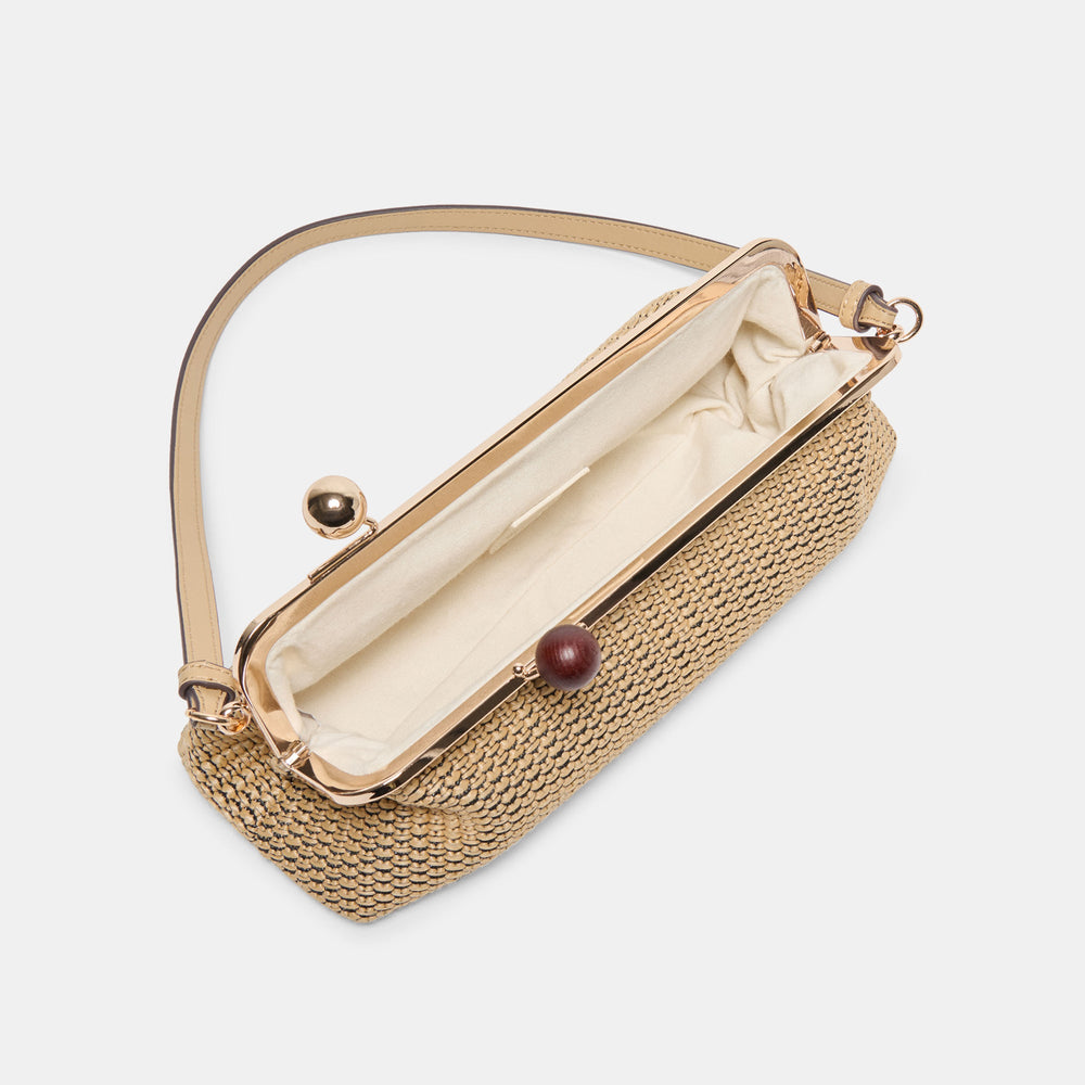 Ambriaa Natural Raffia Shoulder Bag / Dolce Vita