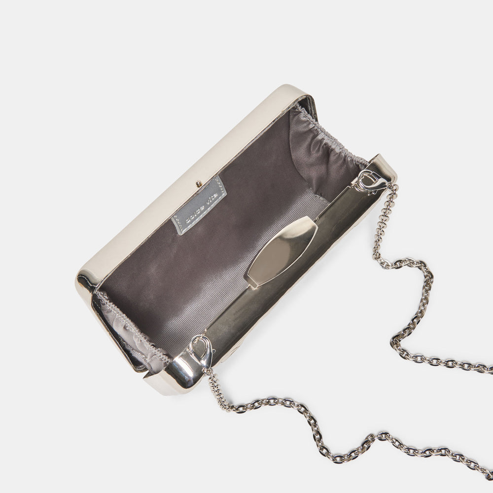 Delia Silver Metal Clutch / Dolce Vita