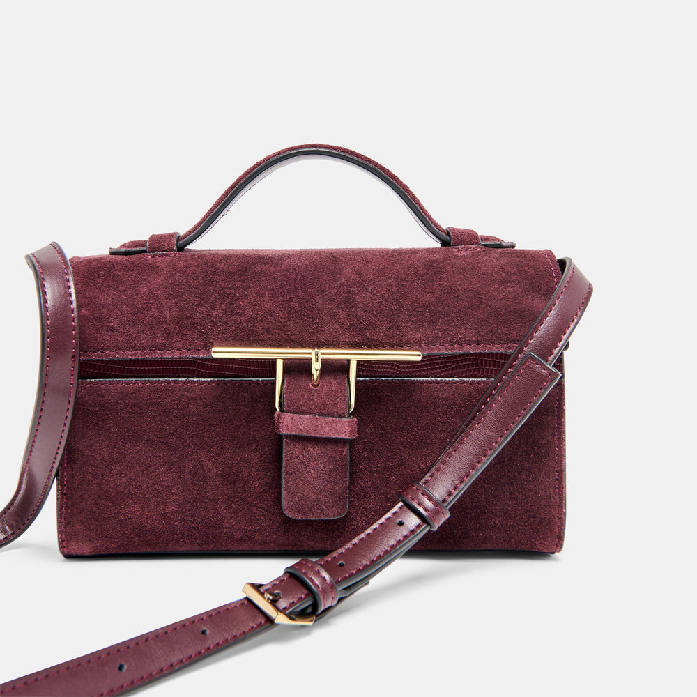 Zannone Burgundy Suede Crossbody / Dolce Vita