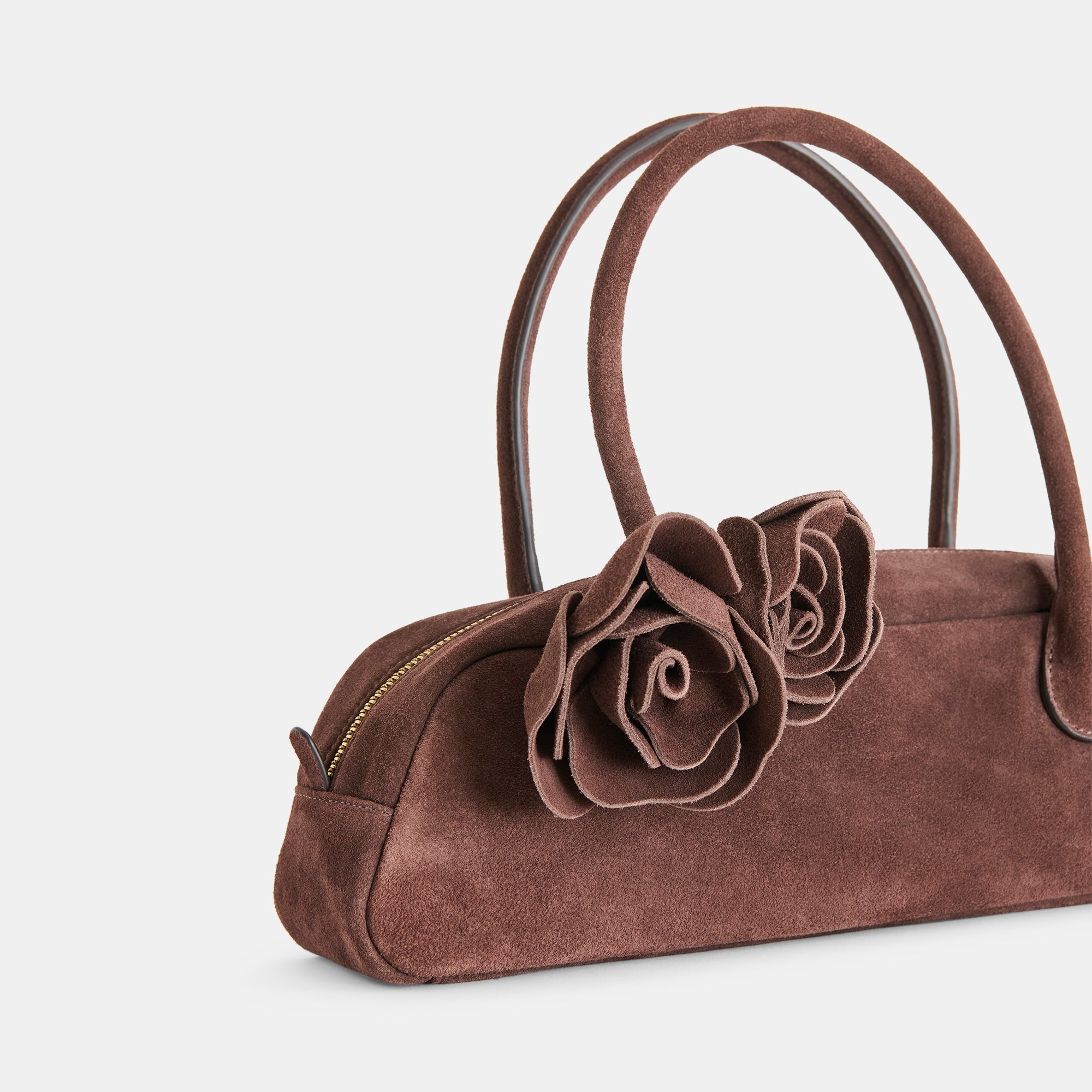 Boracay Chocolate Suede Shoulder Bag / Dolce Vita