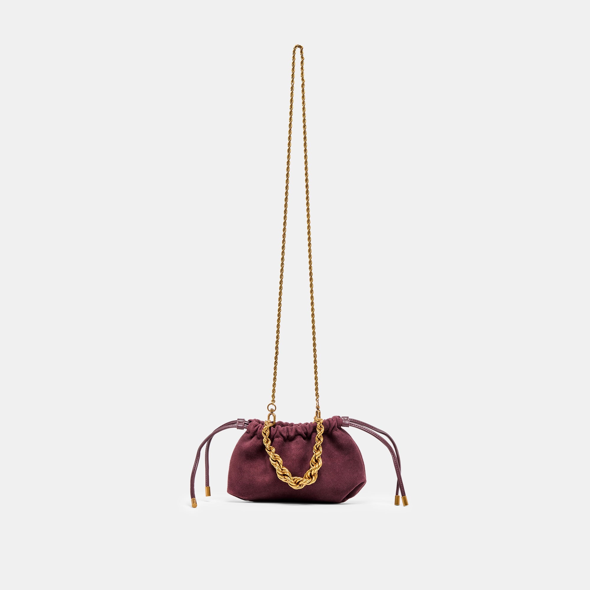 Cleo Burgundy Suede Crossbody / Dolce Vita