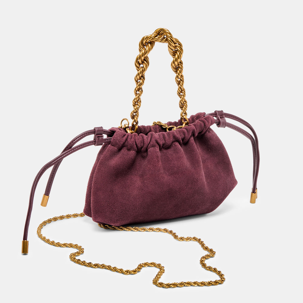 Cleo Burgundy Suede Crossbody / Dolce Vita