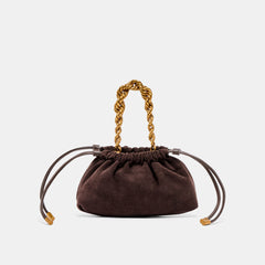 Cleo Espresso Suede Crossbody / Dolce Vita