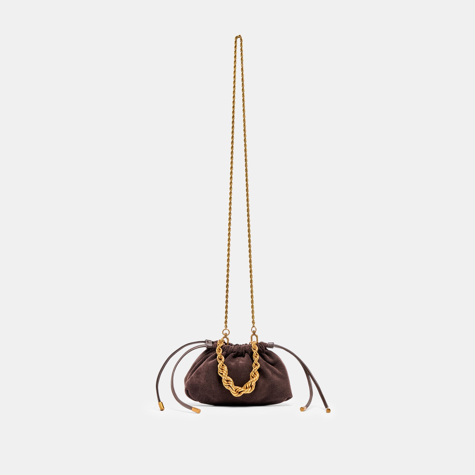 Cleo Espresso Suede Crossbody / Dolce Vita