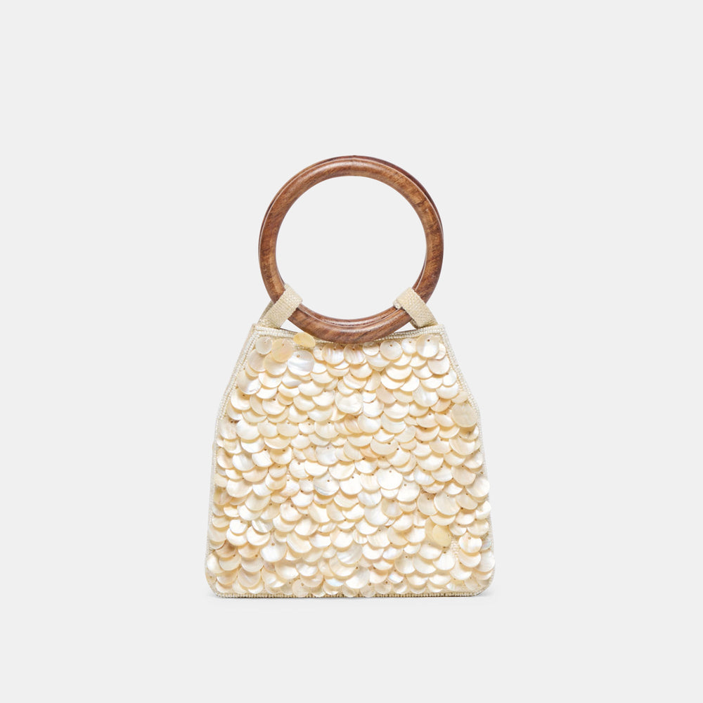 Allegra Natural Sequin Handbag / Dolce Vita