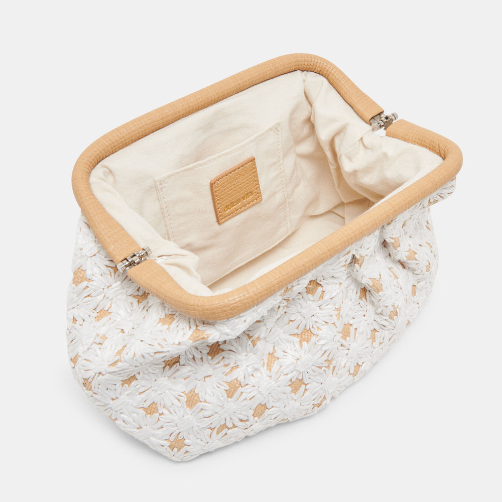 FIORE CLUTCH EMBROIDERED NATURAL RAFFIA
 – Dolce Vita / Dolce Vita