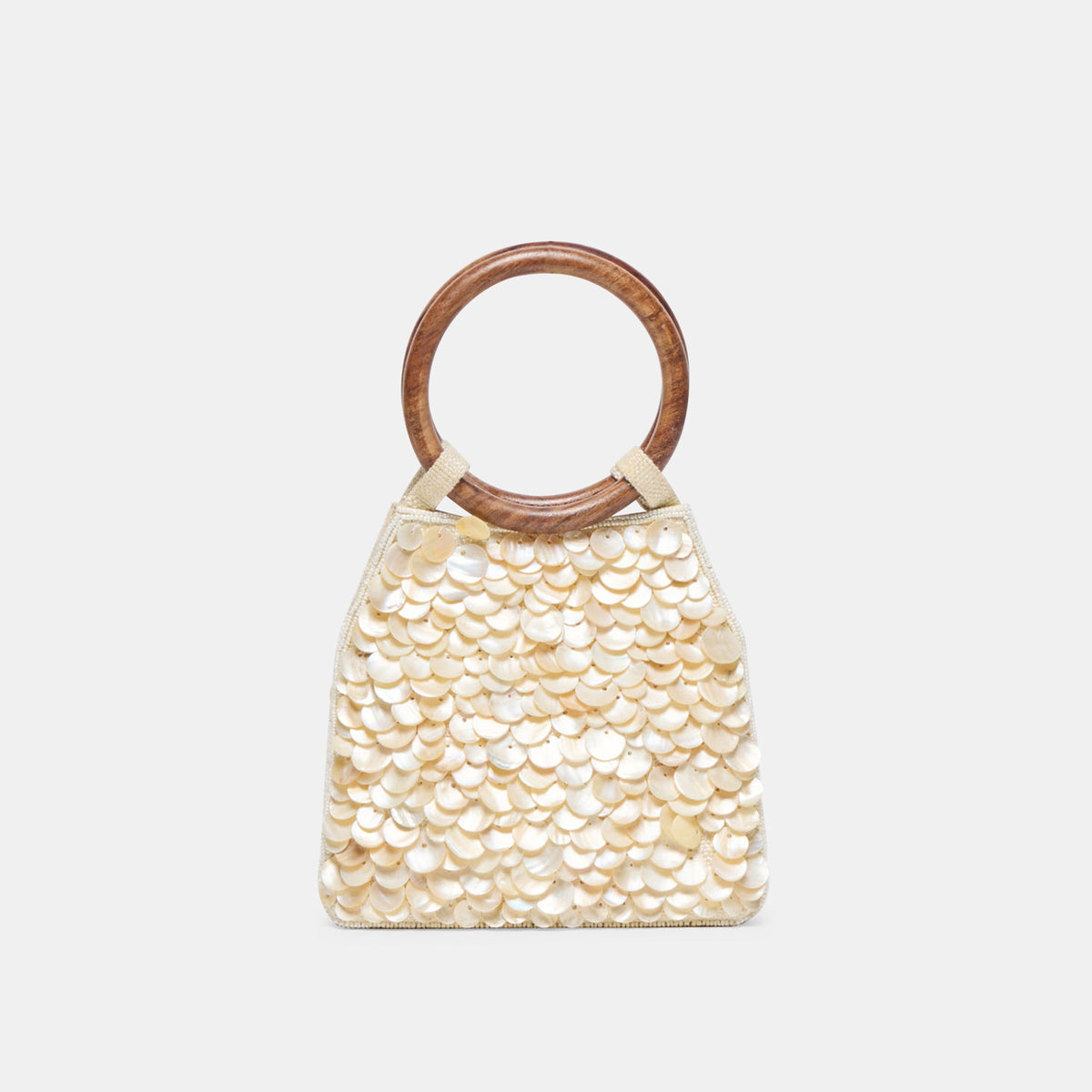 Allegra Natural Sequin Handbag / Dolce Vita