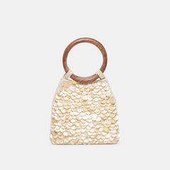 Allegra Natural Sequin Handbag / Dolce Vita