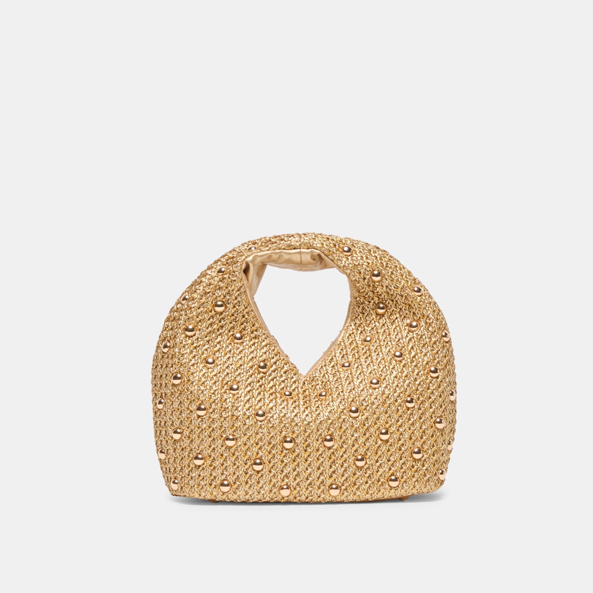Dahlia Gold Raffia Handbag / Dolce Vita