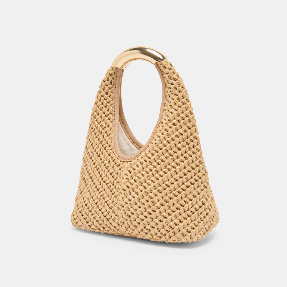 EVELISE Natural Raffia Mini Handbag / Dolce Vita