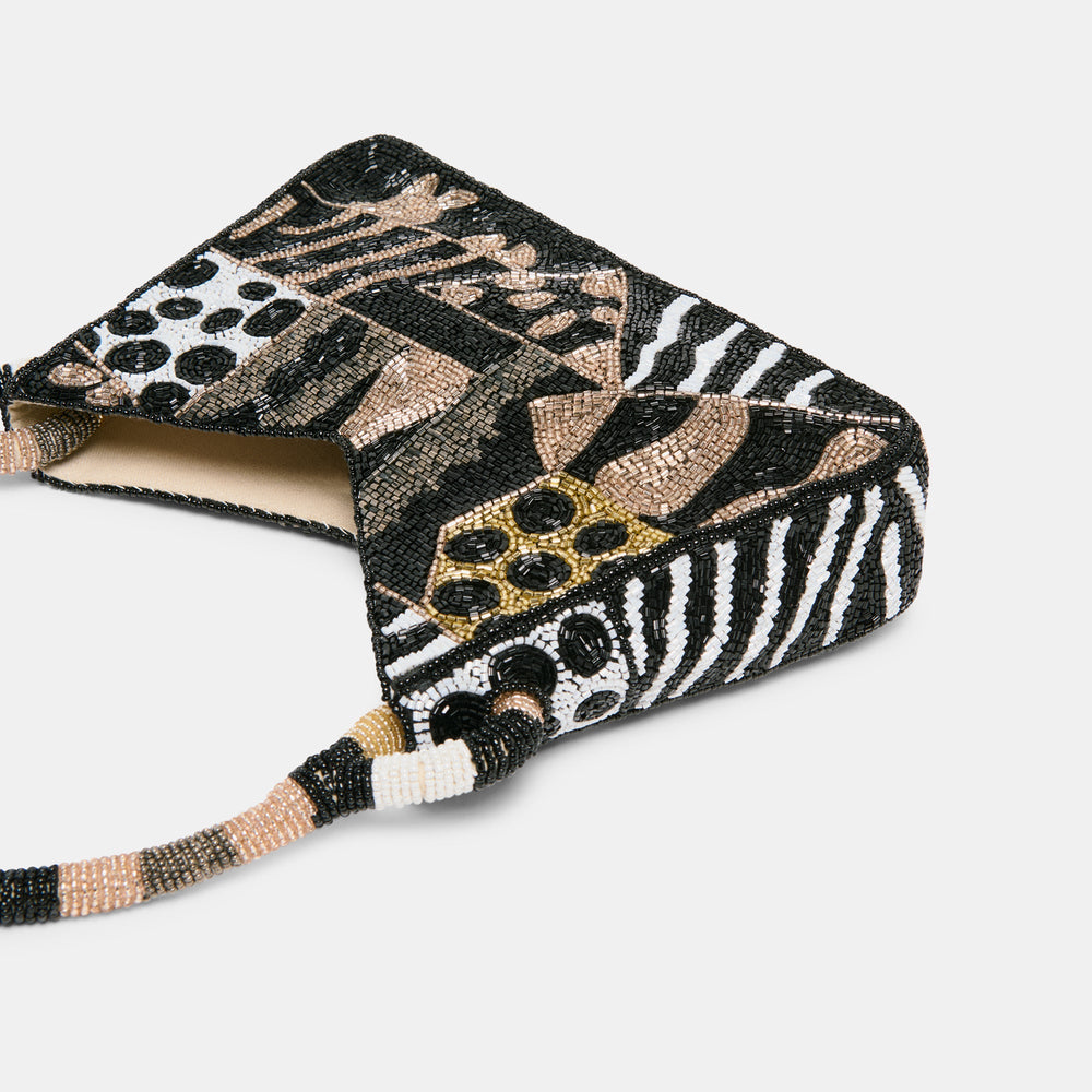 Amelia Dark Multi Beaded Shoulder Bag / Dolce Vita