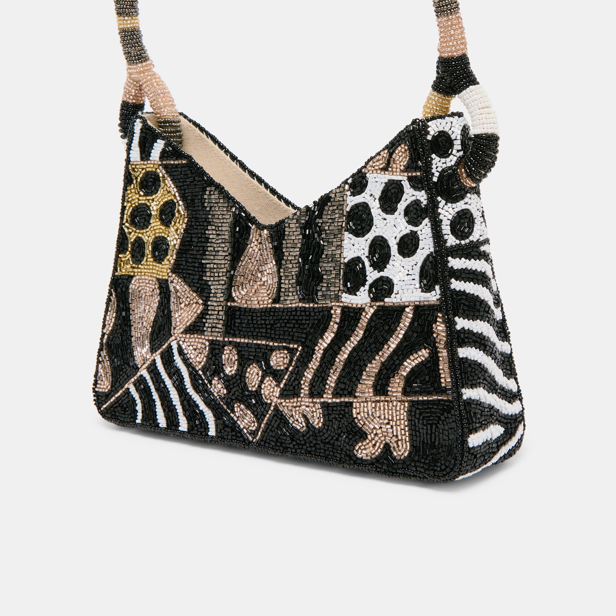 Amelia Dark Multi Beaded Shoulder Bag / Dolce Vita