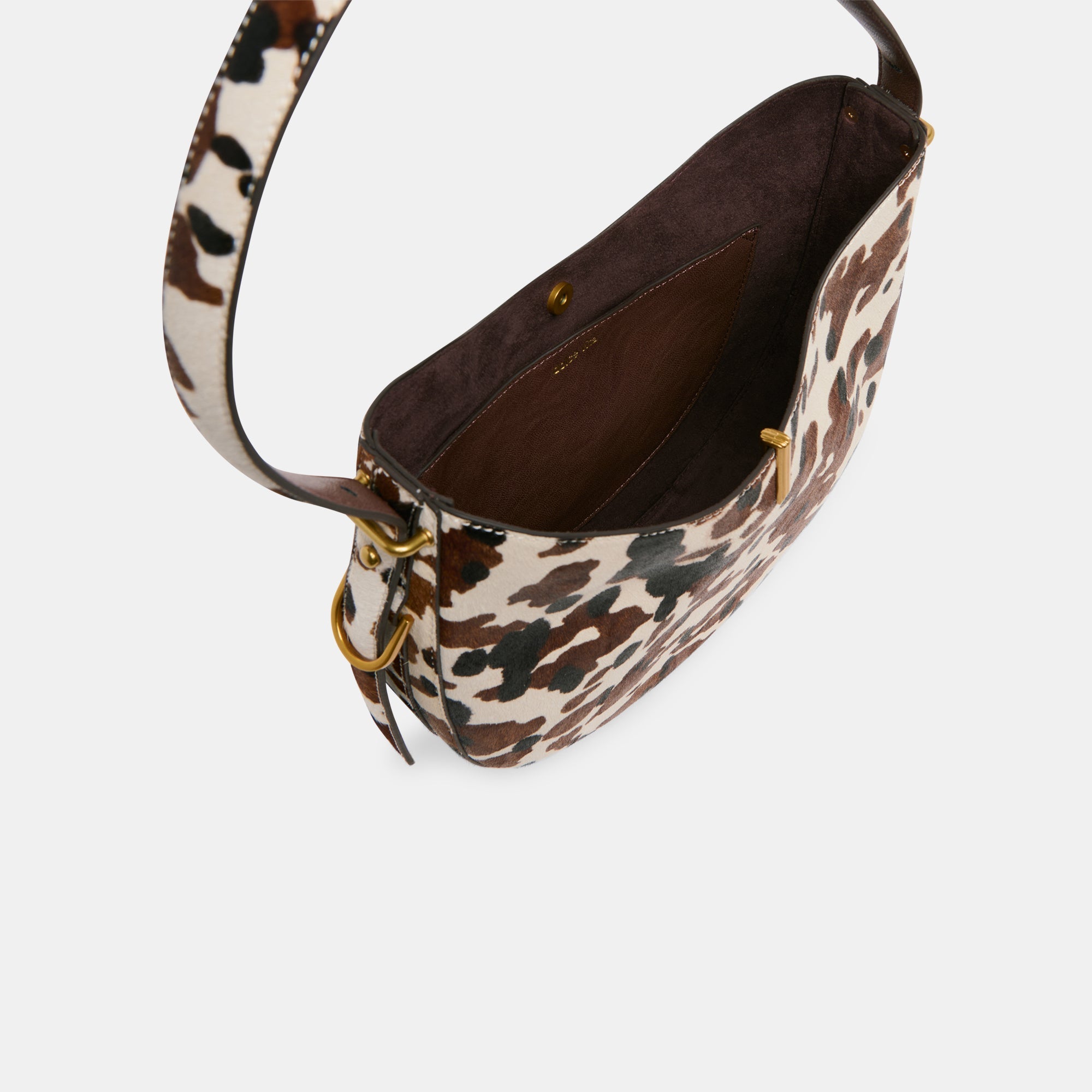 Bree Cocoa Calf Hair Shoulder Bag / Dolce Vita