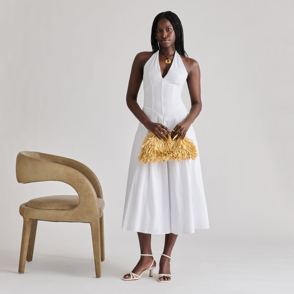 Serina Natural Raffia Clutch / Dolce Vita
