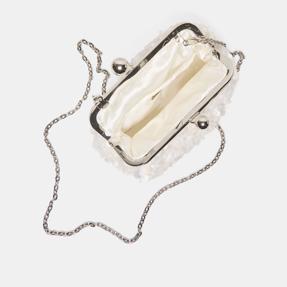 Kendall White Sequin Clutch / Dolce Vita