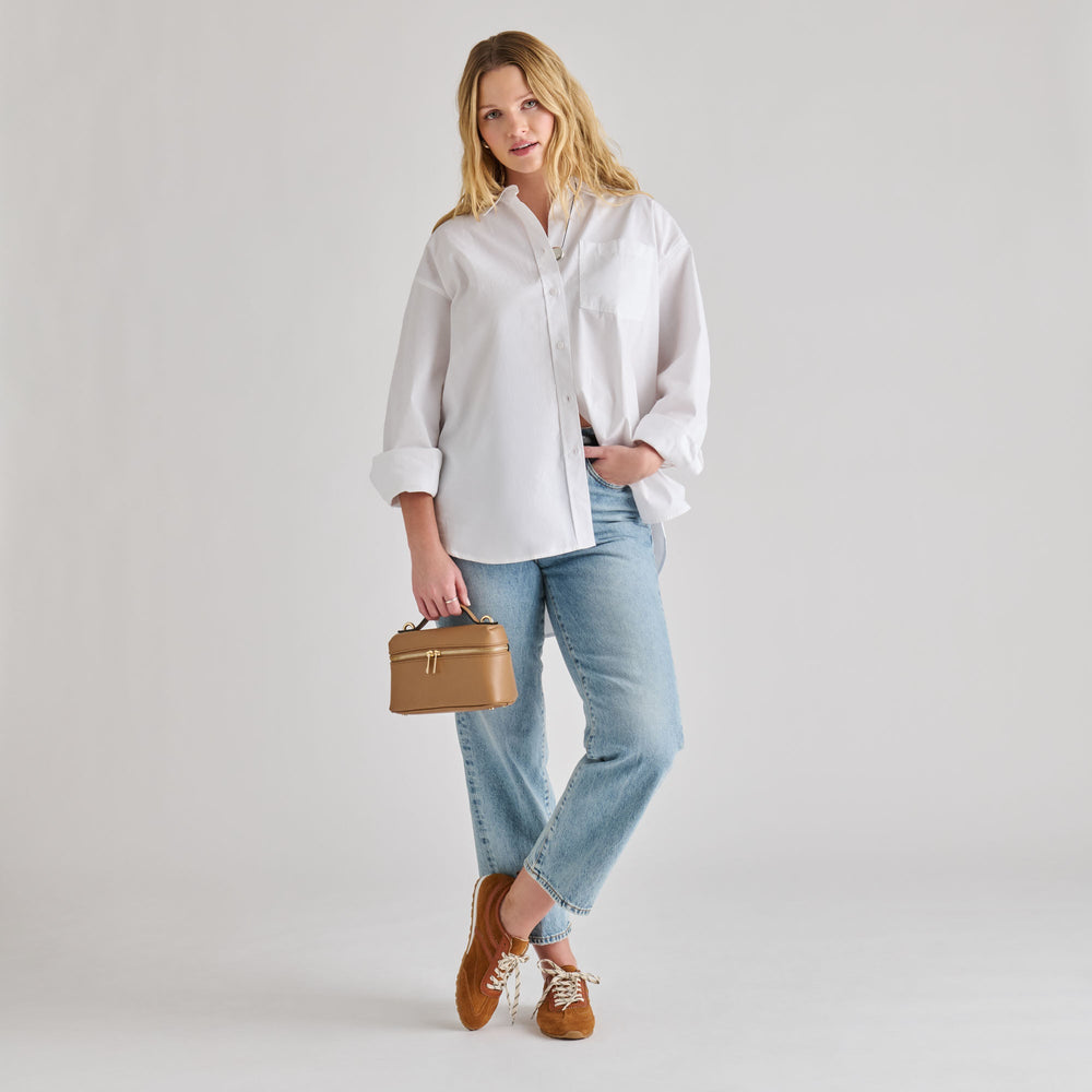 Leony Tan Leather Crossbody / Dolce Vita