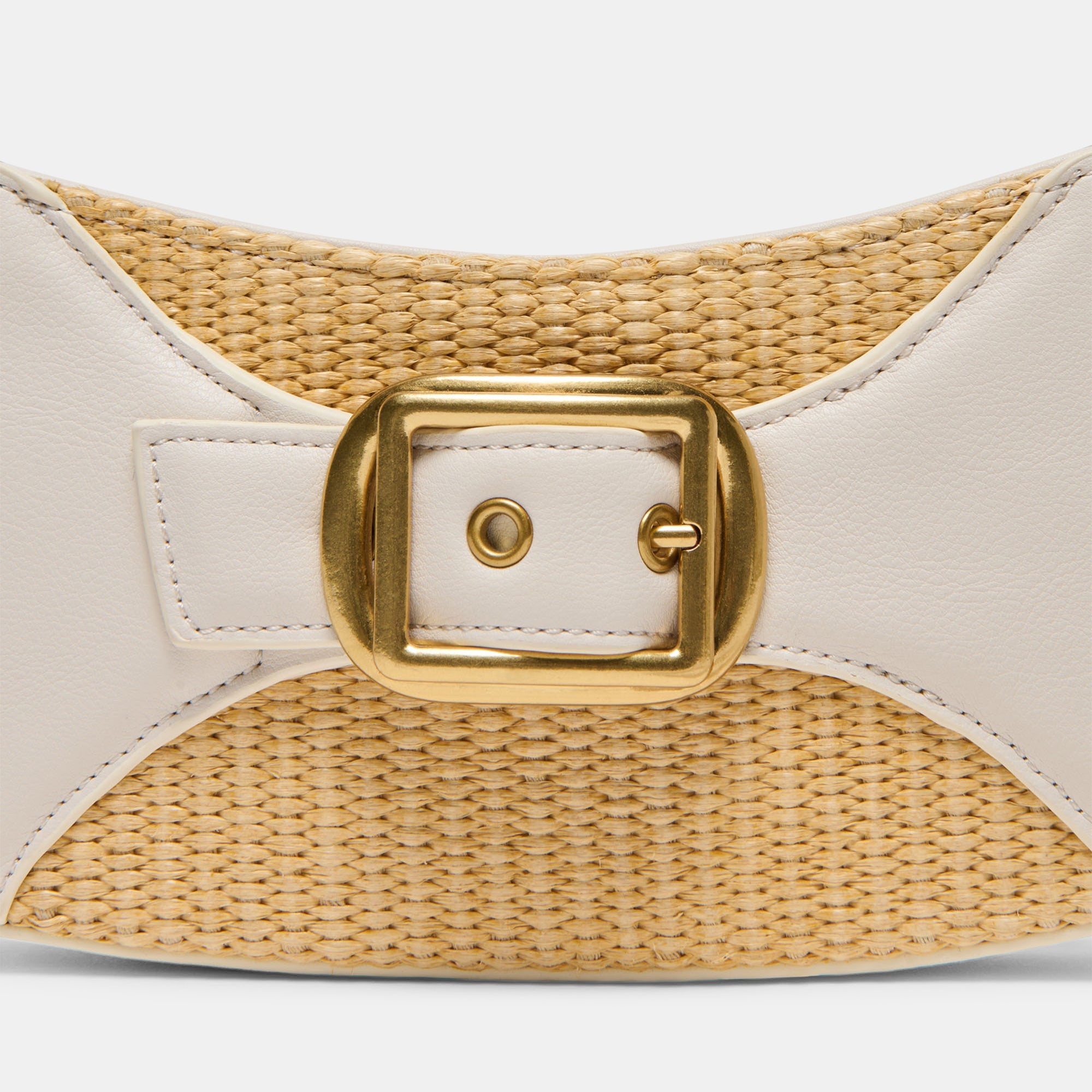 Nuala Raffia White Stella Handbag / Dolce Vita