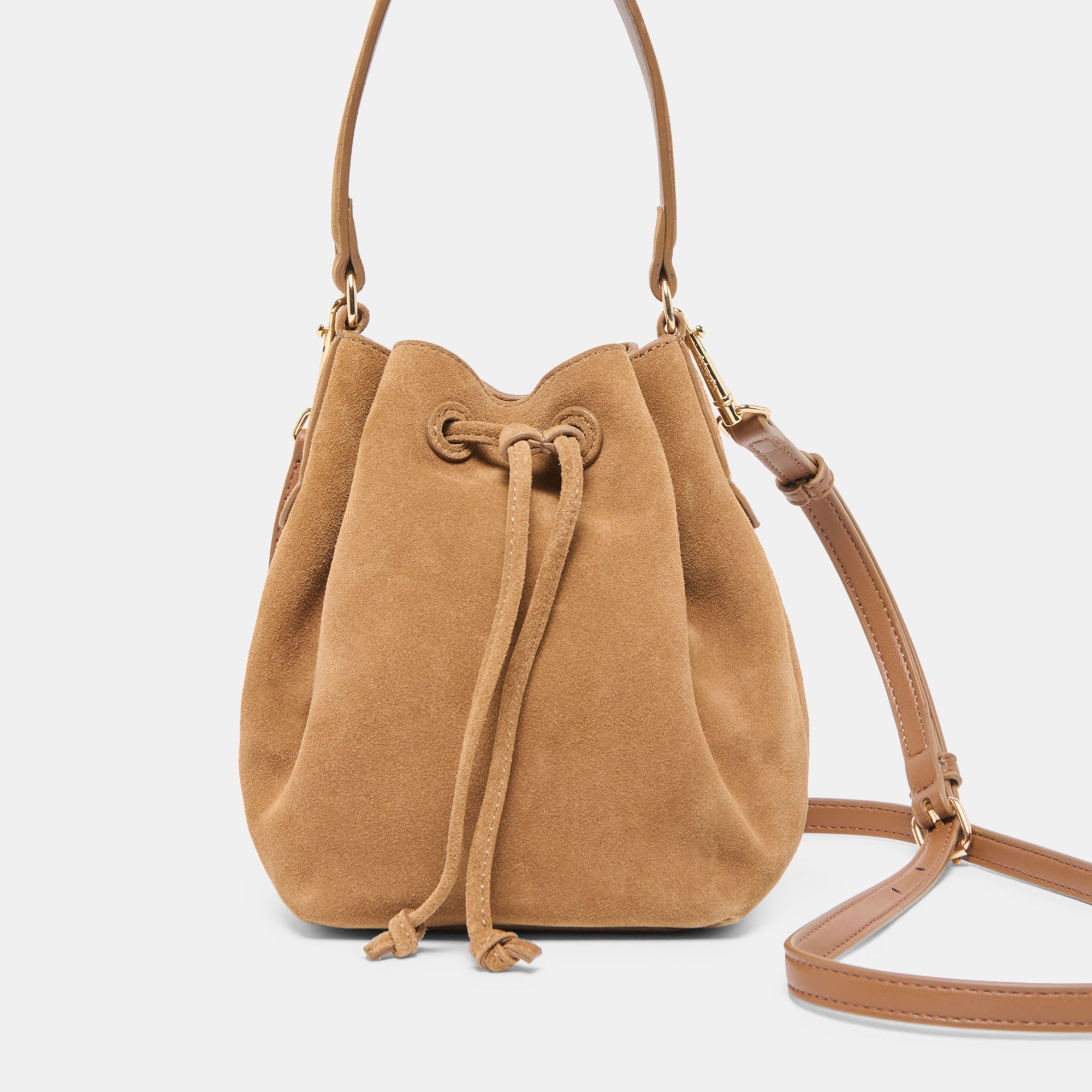 Amaru Brown Suede Crossbody / Dolce Vita
