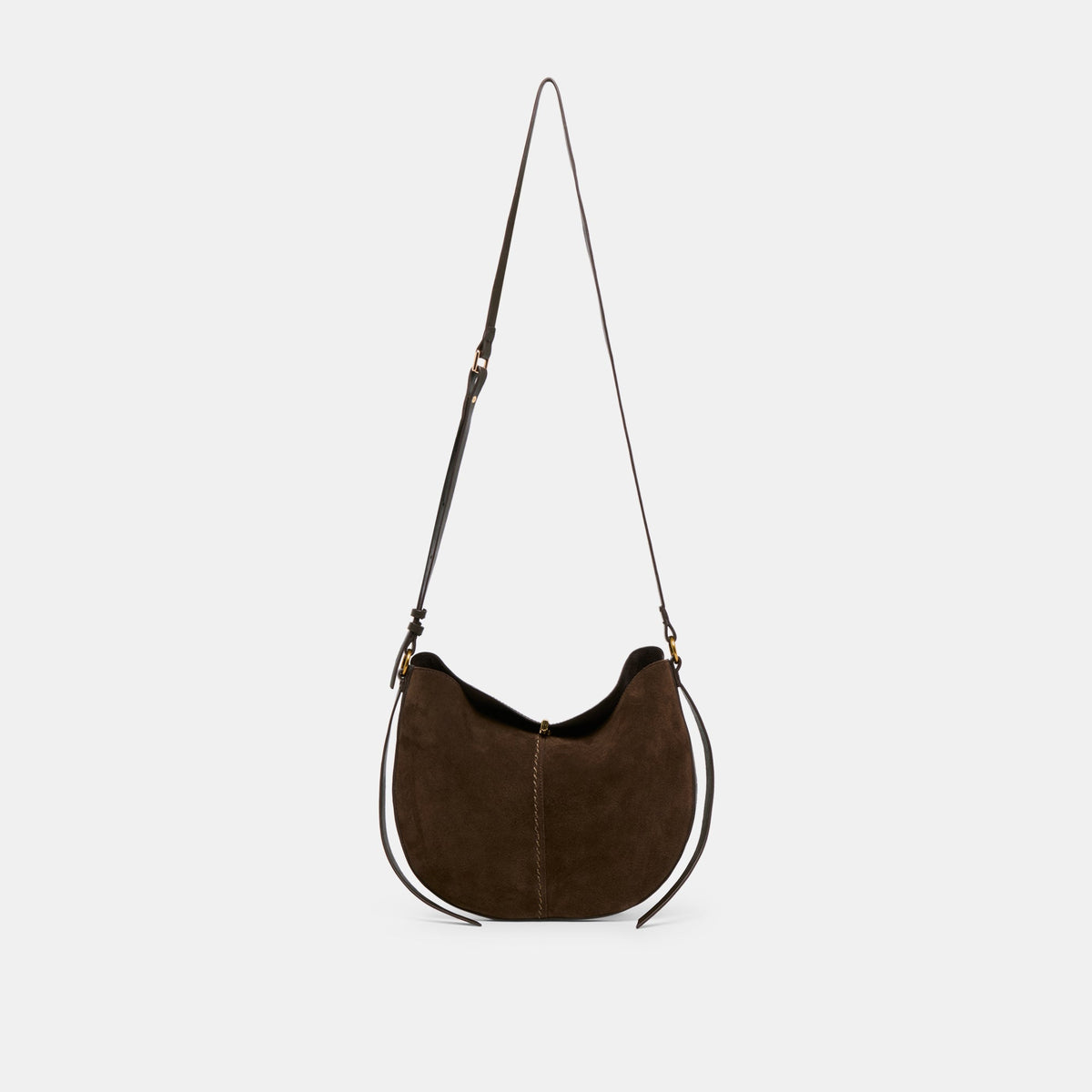 Bennett Espresso Suede Crossbody / Dolce Vita