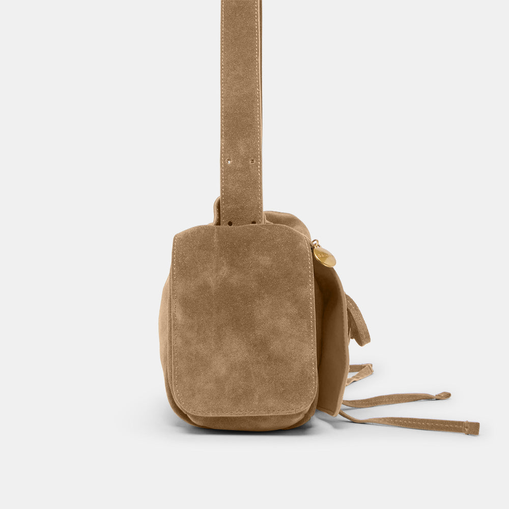 Hudson Olive Suede Shoulder Bag / Dolce Vita