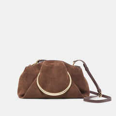 Channing Espresso Suede Handbag / Dolce Vita