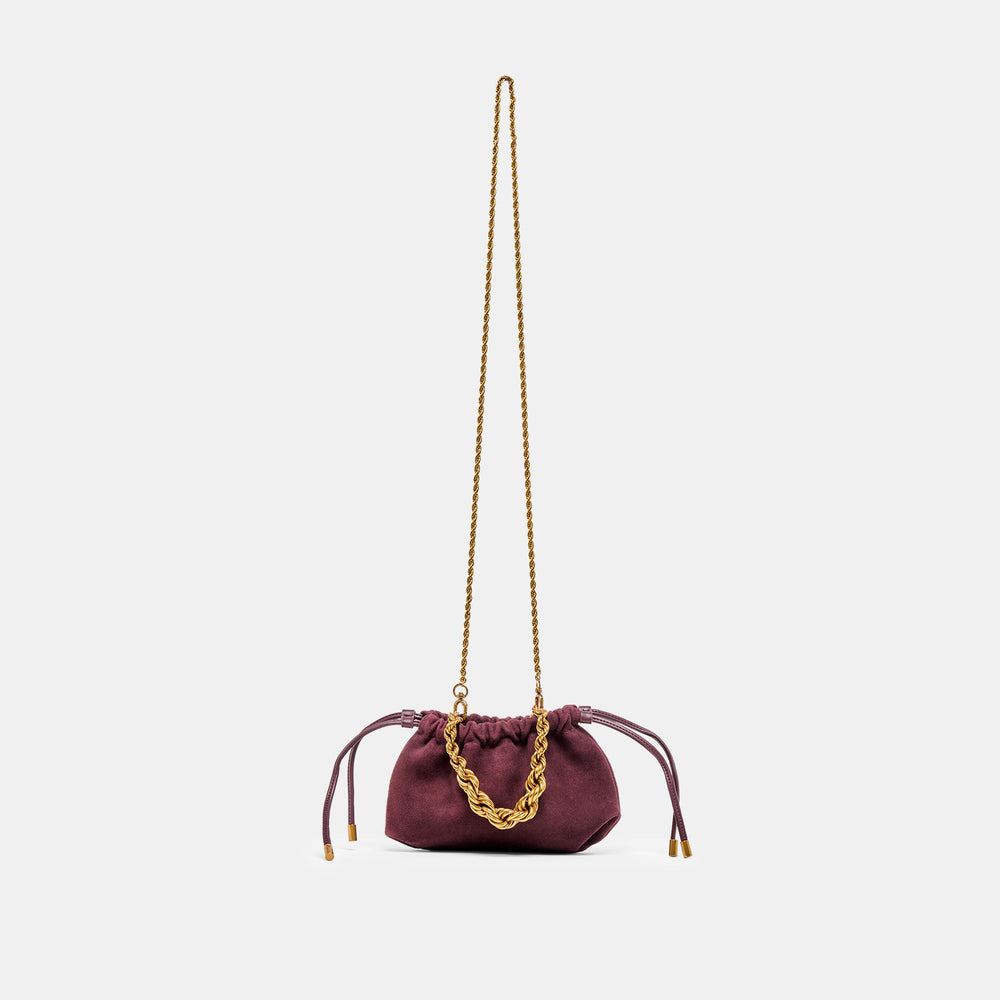 Cleo Burgundy Suede Crossbody / Dolce Vita